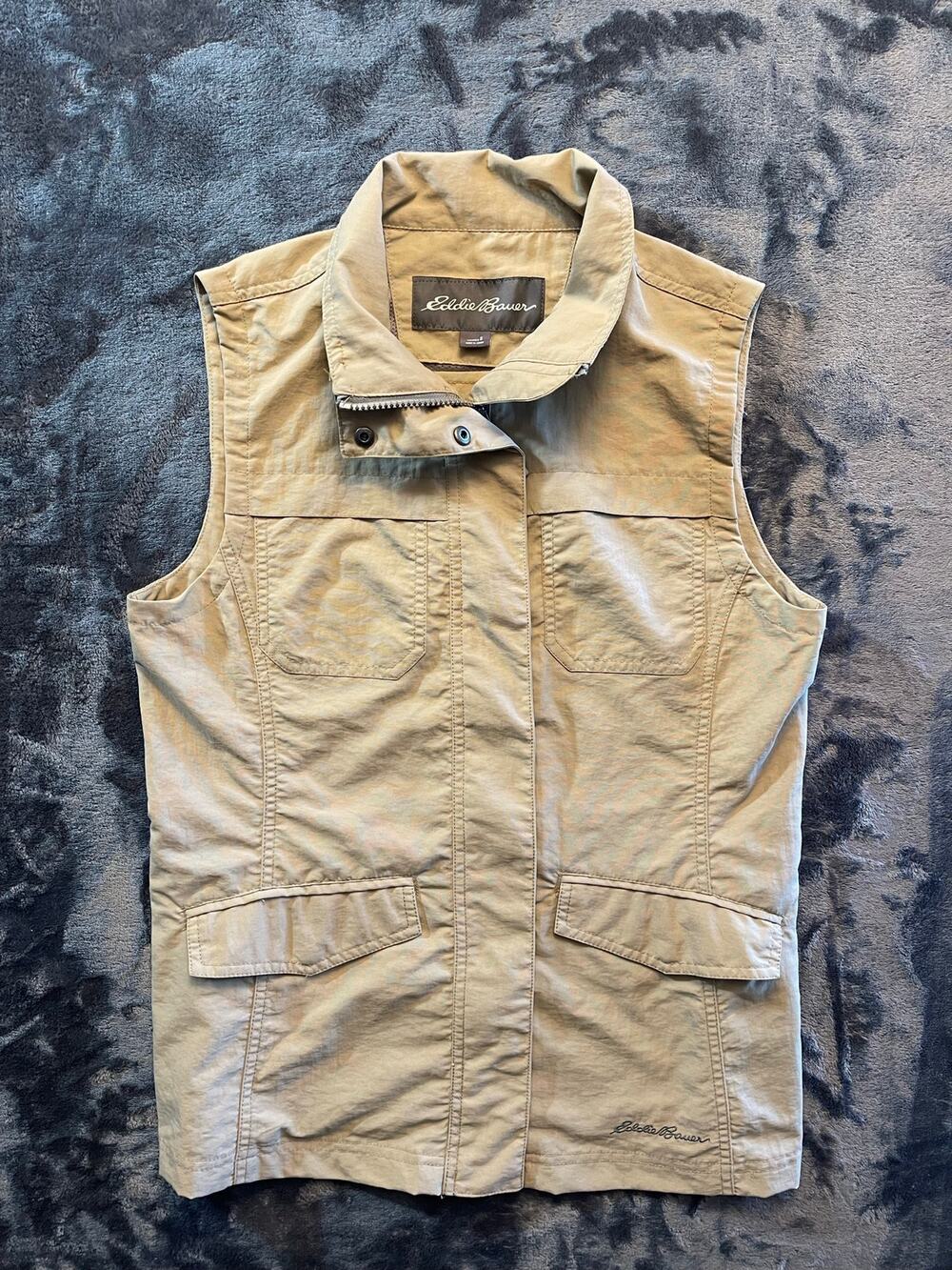 Eddie Bauer Women's Utility Cargo Vest Gorpcore Hiking Pockets Size Small
